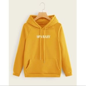 ✨NEW✨Neon Yellow Letter Graphic Hoodie